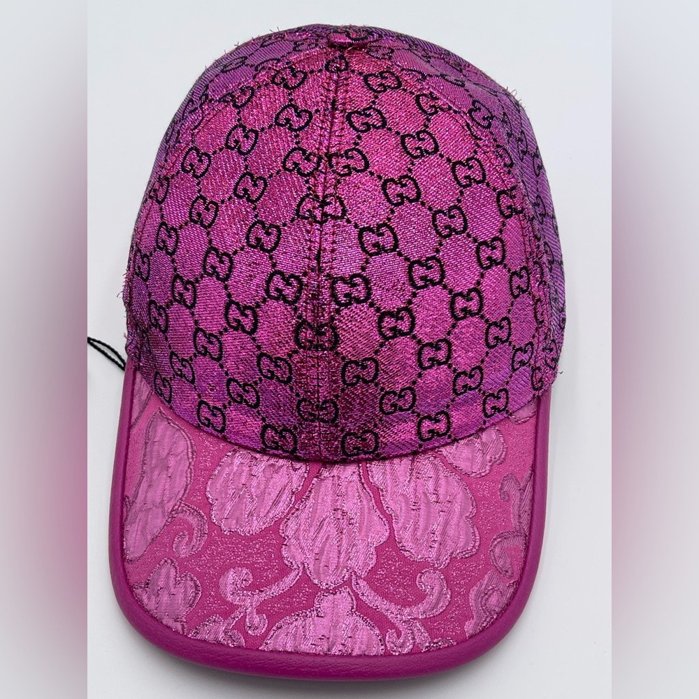 NWT Gucci Pink Monogram Baseball Cap